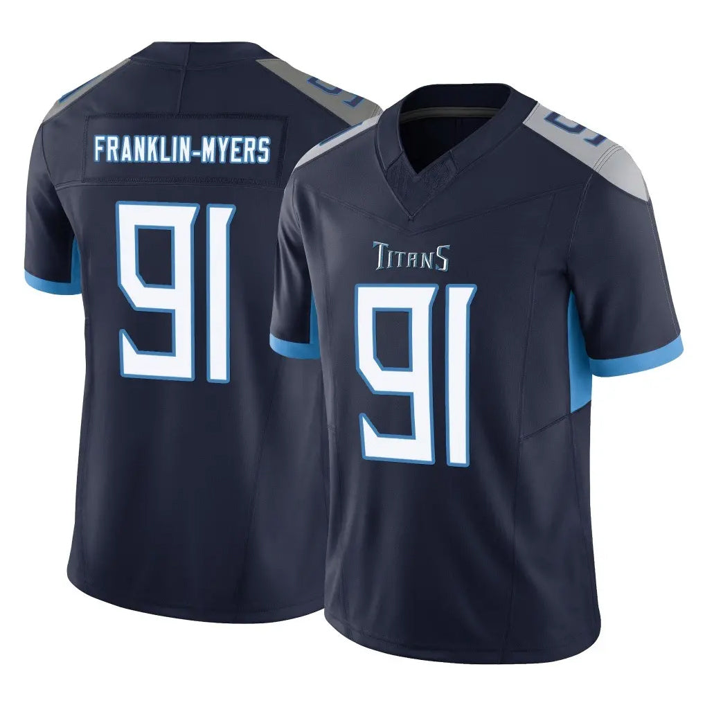 Cooneas T.Titans #91 John Franklin-Myers Player Navy Limited Vapor F.U.S.E. Home Game Stitched Jerseys