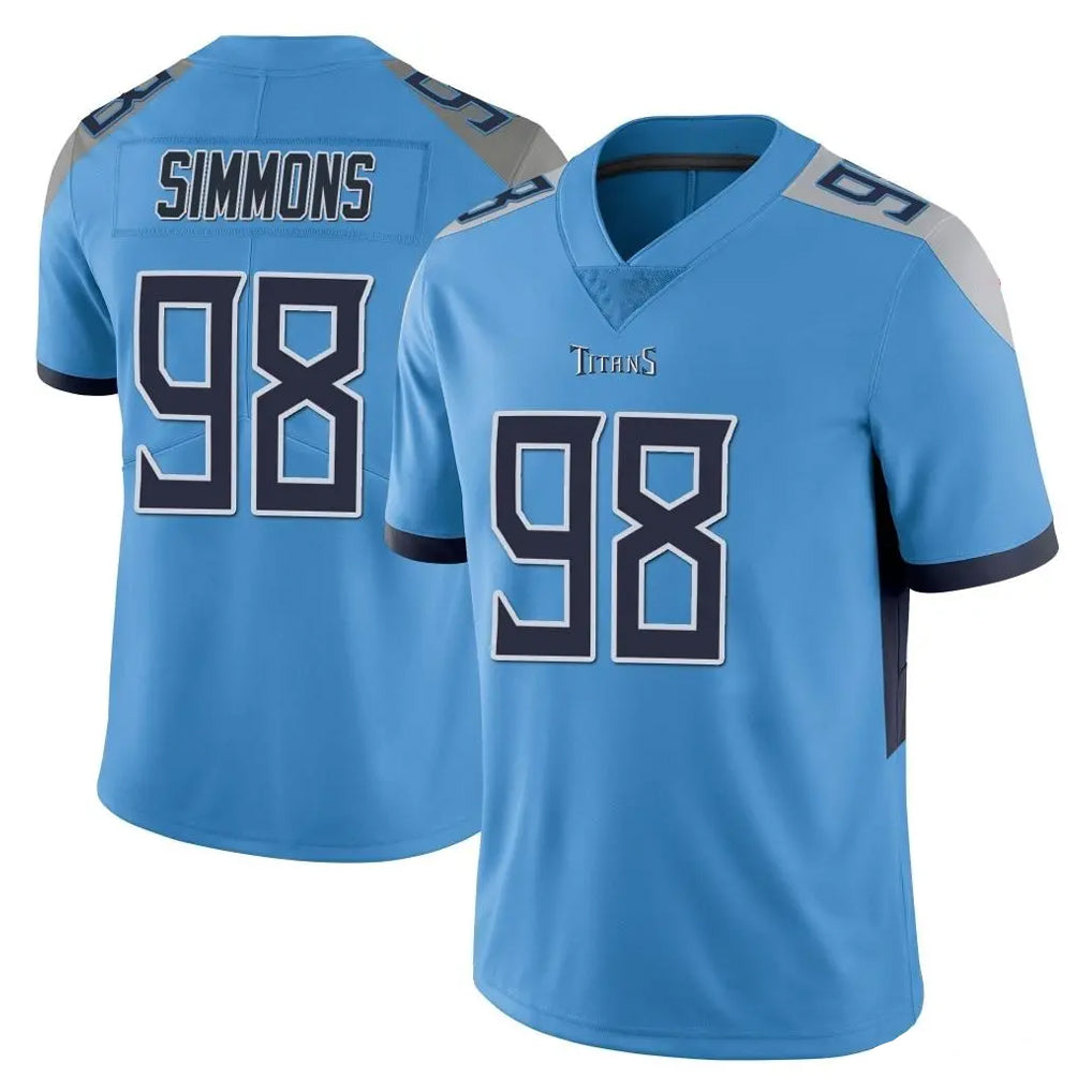 Cooneas T.Titans #98 Jeffery Simmons Player Light Blue Limited Vapor Untouchable Home Game Stitched Jerseys