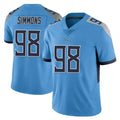 Cooneas T.Titans #98 Jeffery Simmons Player Light Blue Limited Vapor Untouchable Home Game Stitched Jerseys