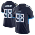Cooneas T.Titans #98 Jeffery Simmons Player Navy Limited Vapor Untouchable Home Game Stitched Jerseys