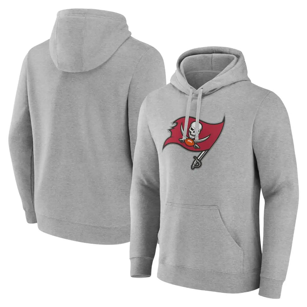 Cooneas TB.Buccaneers  Blank Player Gray Pullover Hoodie Home Game Stitched Jerseys
