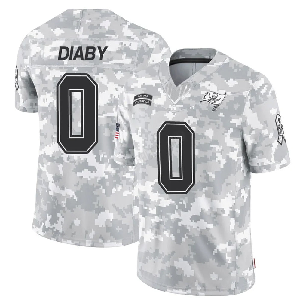Cooneas TB.Buccaneers #0 Yaya Diaby Player Arctic Camo Limited Salute To Service Home Game Stitched Jerseys