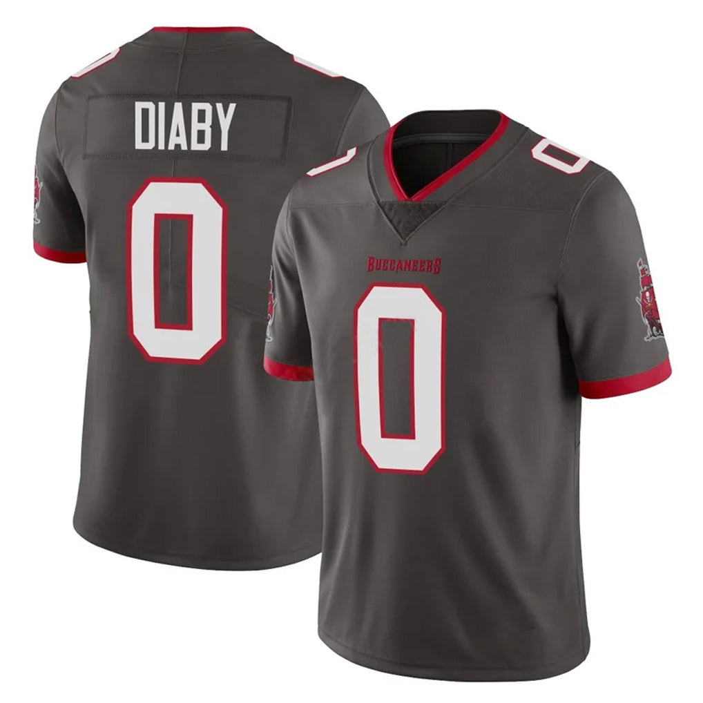 Cooneas TB.Buccaneers #0 Yaya Diaby Player Pewter Limited Alternate Vapor Home Game Stitched Jerseys