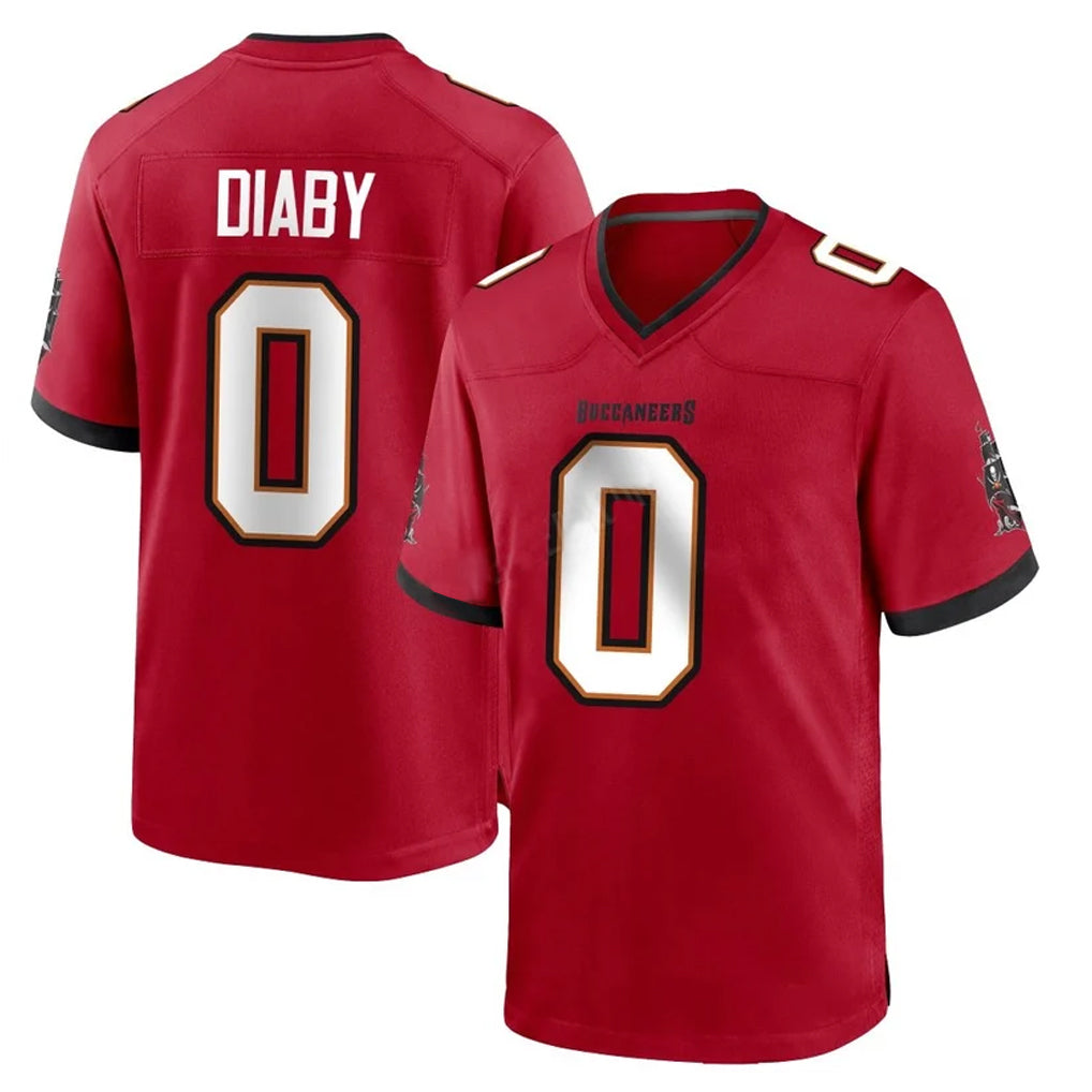 Cooneas TB.Buccaneers #0 Yaya Diaby Player Red Home Game Stitched Jerseys