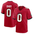Cooneas TB.Buccaneers #0 Yaya Diaby Player Red Home Game Stitched Jerseys