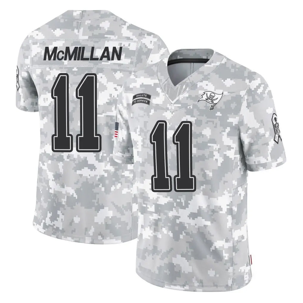 Cooneas TB.Buccaneers #11 Jalen McMillan Player Arctic Camo Limited Salute To Service Home Game Stitched Jerseys