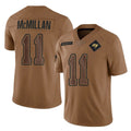 Cooneas TB.Buccaneers #11 Jalen McMillan Player Brown Limited Salute To Service Home Game Stitched Jerseys