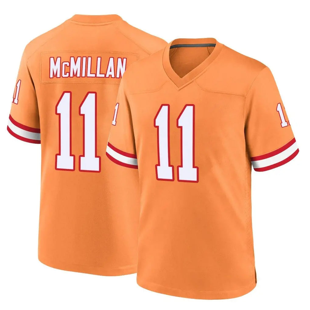 Cooneas TB.Buccaneers #11 Jalen McMillan Player Orange Throwback Home Game Stitched Jerseys