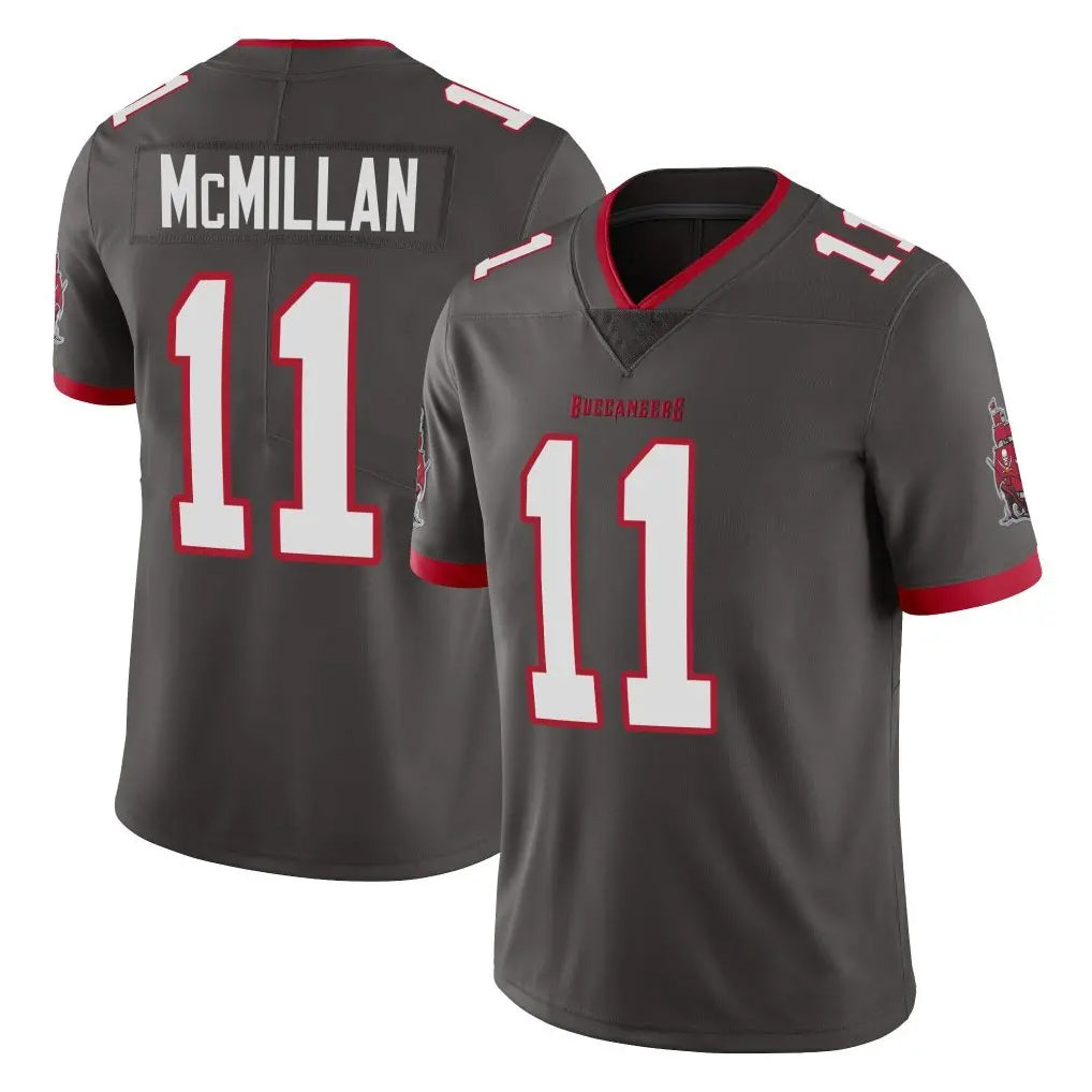 Cooneas TB.Buccaneers #11 Jalen McMillan Player Pewter Limited Alternate Vapor Home Game Stitched Jerseys