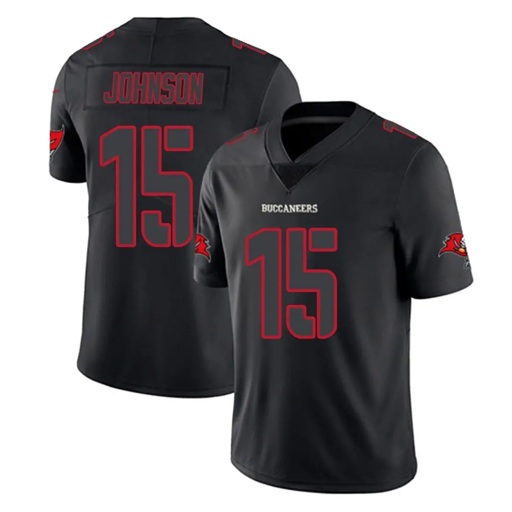 Cooneas TB.Buccaneers #15 Tez Johnson Player Black Impact Limited Home Game Stitched Jerseys