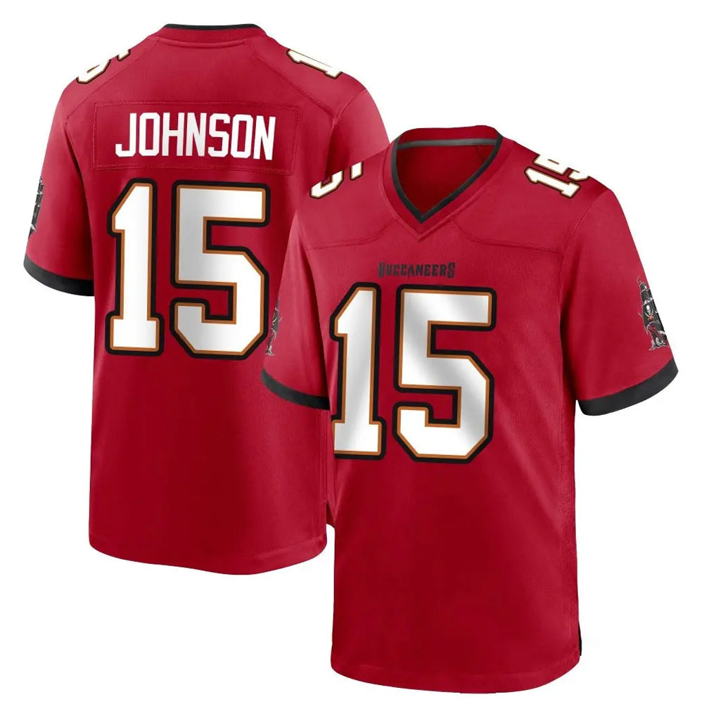 Cooneas TB.Buccaneers #15 Tez Johnson Player Red Home Game Stitched Jerseys