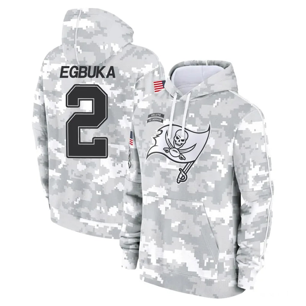 Cooneas TB.Buccaneers #2 Emeka Egbuka Player Arctic Camo Limited Salute to Service Pullover Hoodies Game Stitched Jerseys
