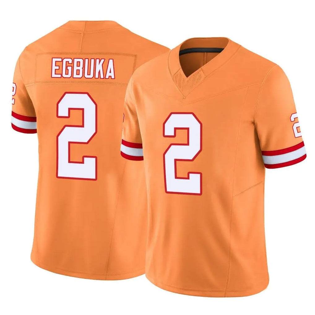 Cooneas TB.Buccaneers #2 Emeka Egbuka Player Orange Vapor F.U.S.E. Limited Stitched Jerseys