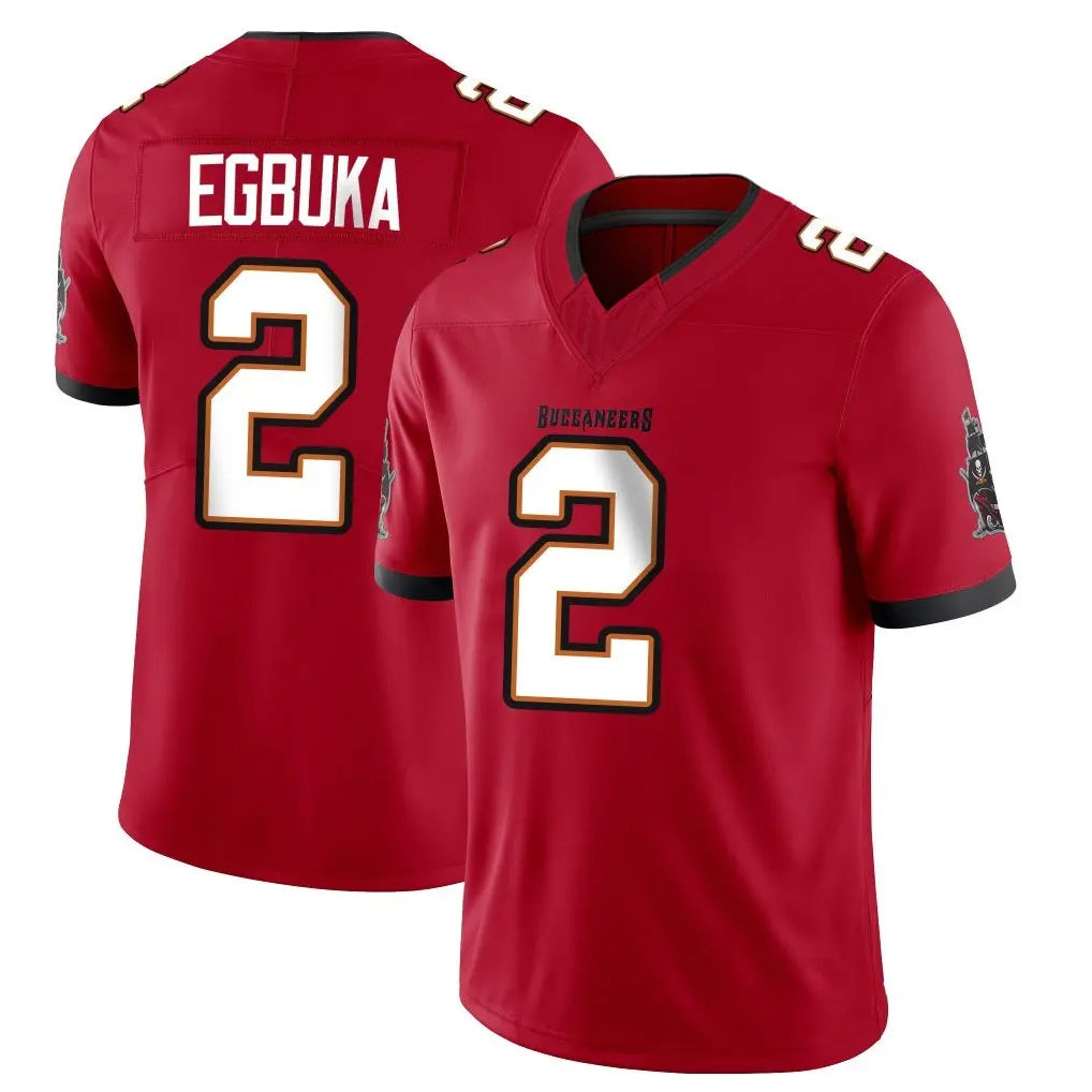 Cooneas TB.Buccaneers #2 Emeka Egbuka Player Red Limited Vapor F.U.S.E. Home Game Stitched Jerseys