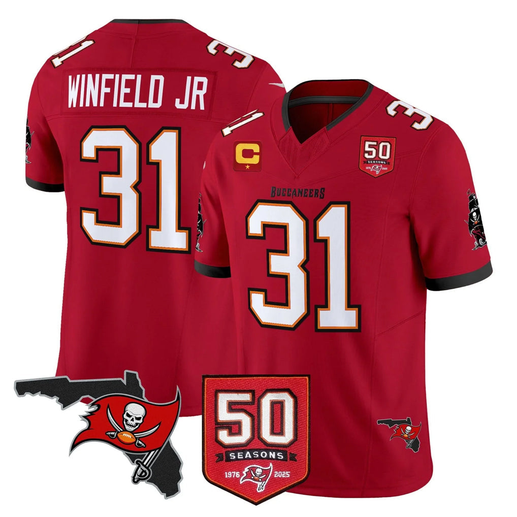 Cooneas TB.Buccaneers #31 Antoine Winfield Jr. Player Red Limited 2026 Season Vapor F.U.S.E. Home Game Stitched Jerseys