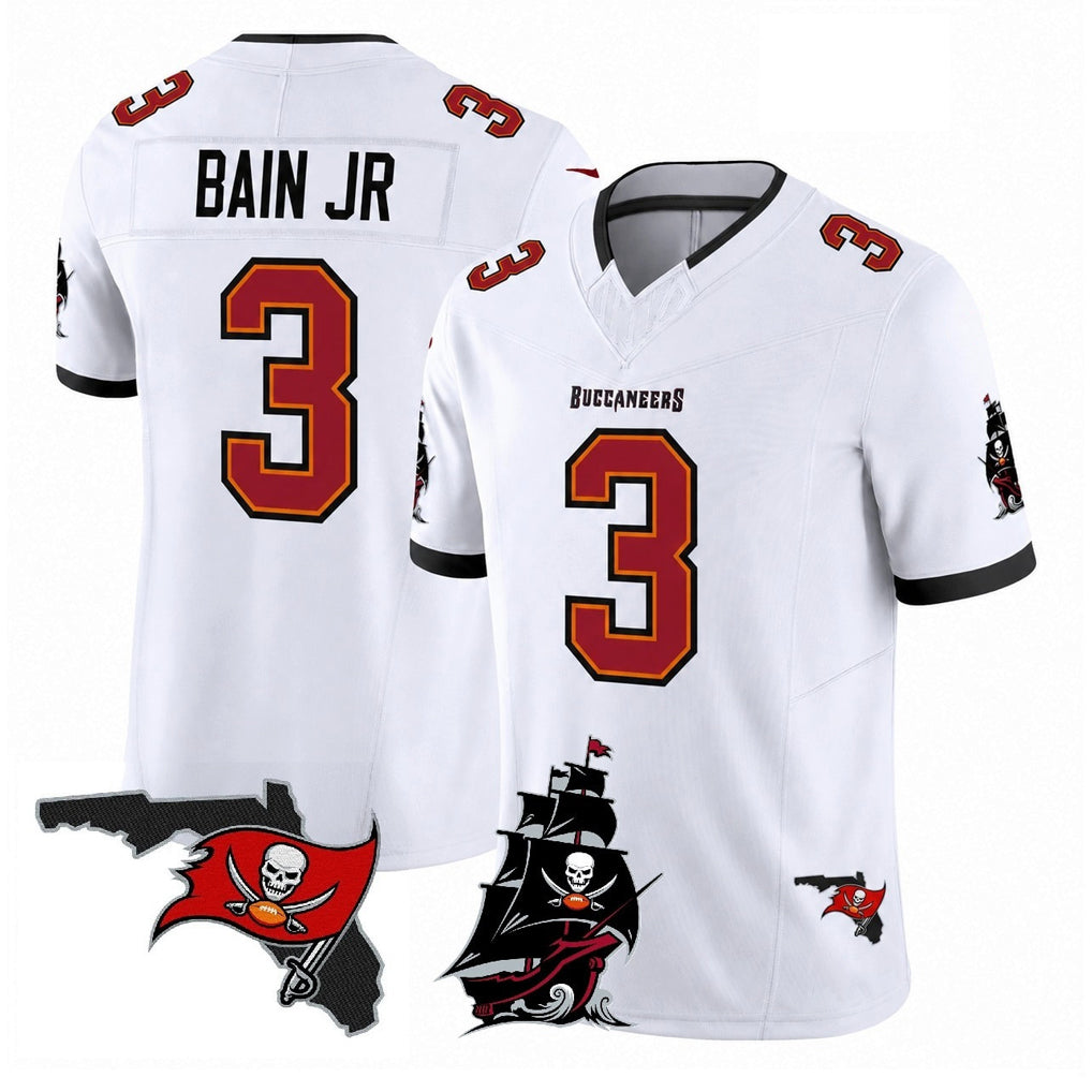 Cooneas TB.Buccaneers #3 Rueben Bain Jr. Player White Limited 2026 Season Vapor F.U.S.E. Home Game Stitched Jerseys