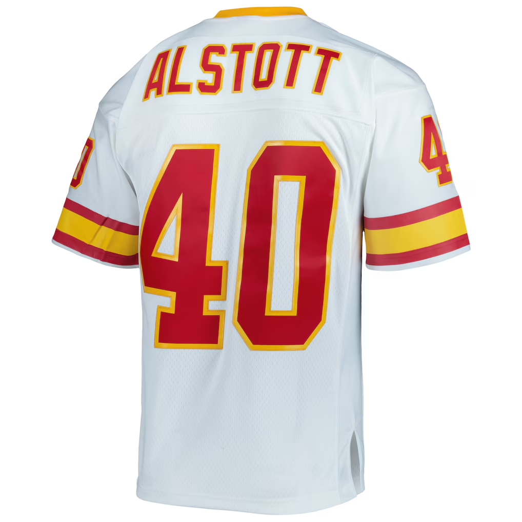 Cooneas TB.Buccaneers #40 Mike Alstott Mitchell & Ness White Legacy Replica Stitched Puhic Jersey