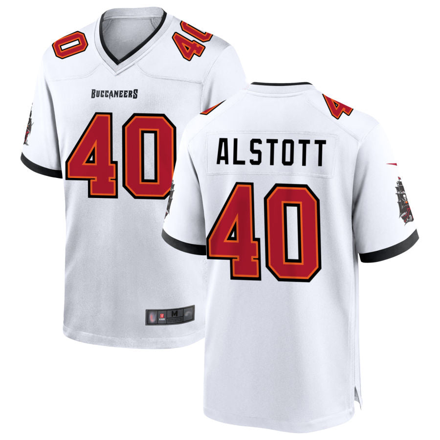 Cooneas TB.Buccaneers #40 Mike Alstott Player White Home Game Stitched Jerseys