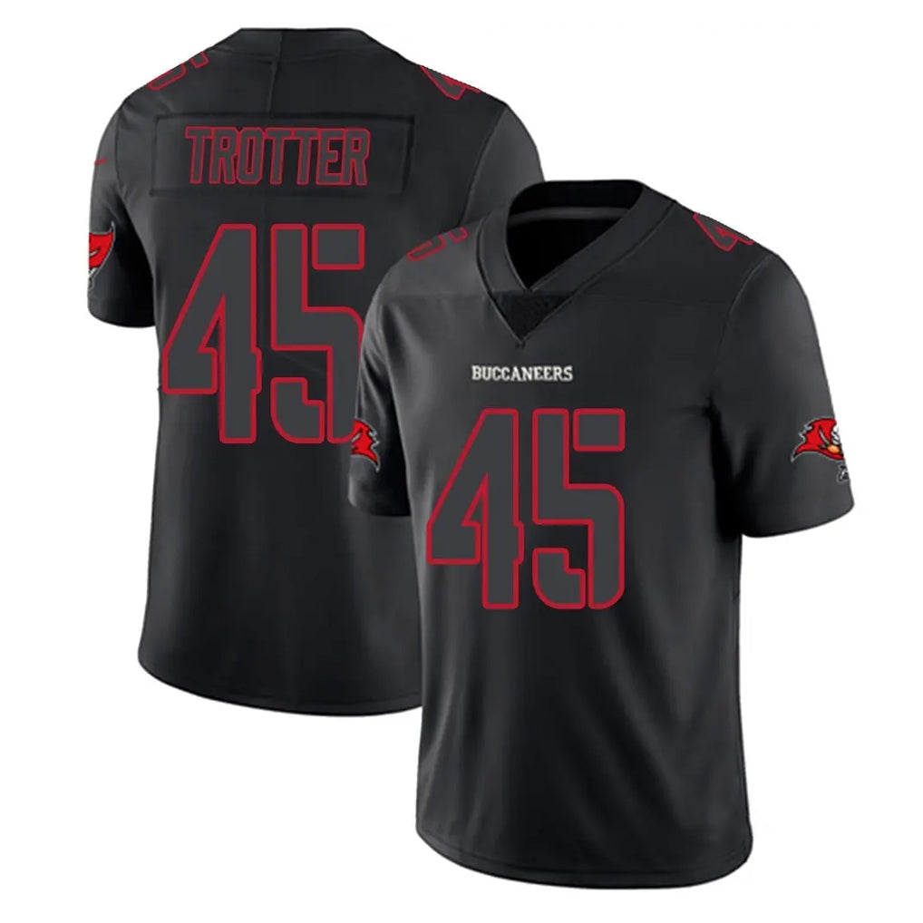 Cooneas TB.Buccaneers #45 Josiah Trotter Player Black Impact Limited Home Game Stitched Jerseys