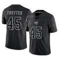 Cooneas TB.Buccaneers #45 Josiah Trotter Player Black Reflective Limited Home Game Stitched Jerseys