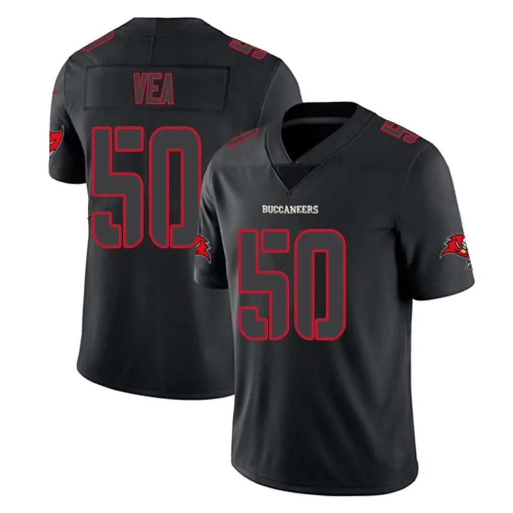 Cooneas TB.Buccaneers #50 Vita Vea Player Black Impact Limited Home Game Stitched Jerseys