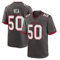 Cooneas TB.Buccaneers #50 Vita Vea Player Pewter Alternate Home Game Stitched Jerseys