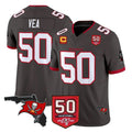 Cooneas TB.Buccaneers #50 Vita Vea Player Pewter Limited 2026 Season Vapor F.U.S.E. Home Game Stitched Jerseys