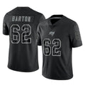 Cooneas TB.Buccaneers #62 Graham Barton Player Black Reflective Limited Home Game Stitched Jerseys