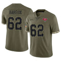 Cooneas TB.Buccaneers #62 Graham Barton Player Olive Limited Salute To Service Home Game Stitched Jerseys