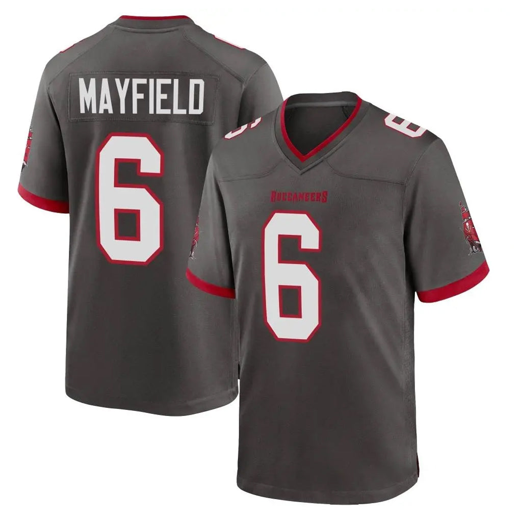 Cooneas TB.Buccaneers #6 Baker Mayfield Player Pewter Alternate Home Game Stitched Jerseys