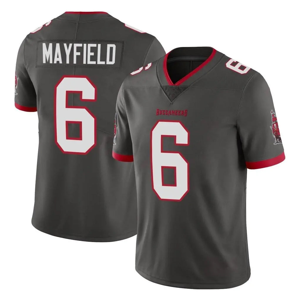 Cooneas TB.Buccaneers #6 Baker Mayfield Player Pewter Limited Alternate Vapor Home Game Stitched Jerseys