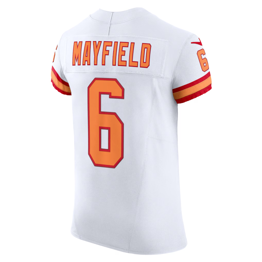 Cooneas TB.Buccaneers #6 Baker Mayfield White The '76 Jersey Vapor F.U.S.E. Elite Stitched Jerseys