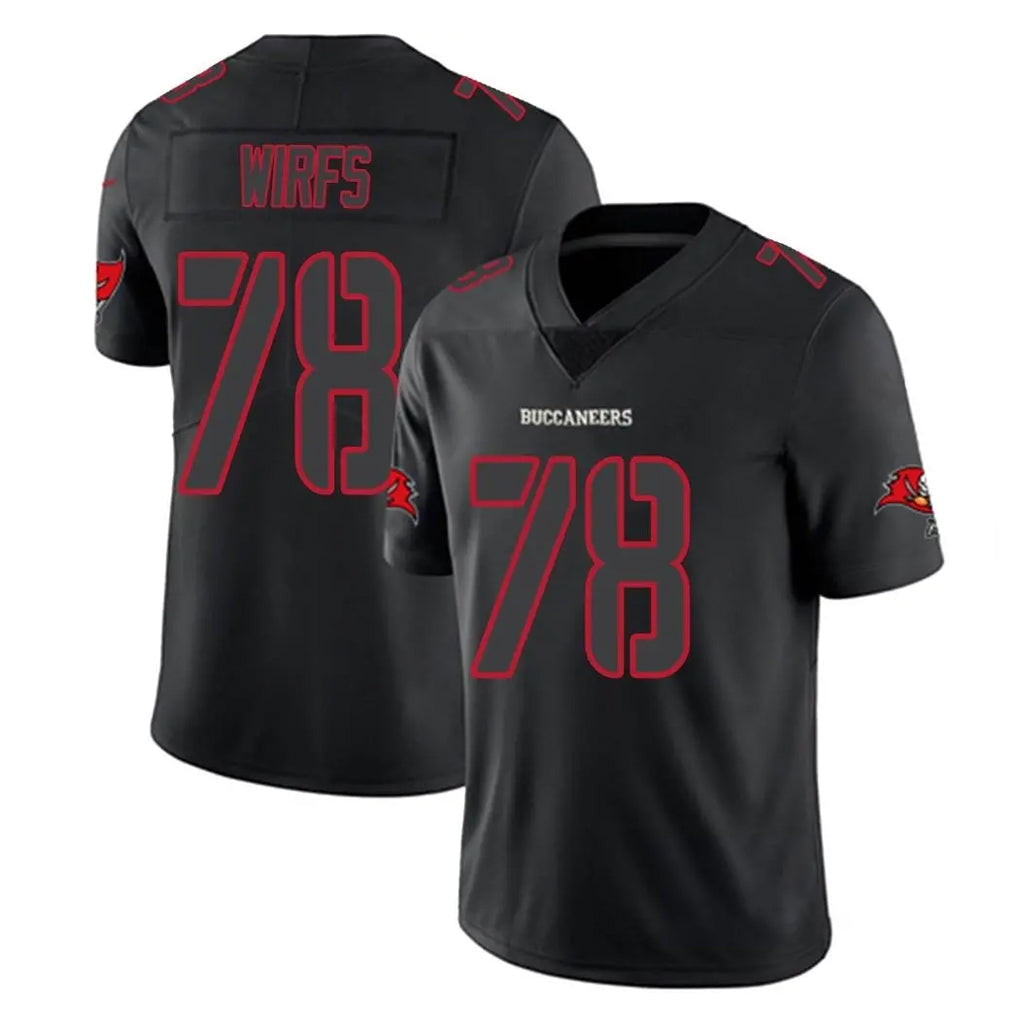 Cooneas TB.Buccaneers #78 Tristan Wirfs Player Black Impact Limited Home Game Stitched Jerseys