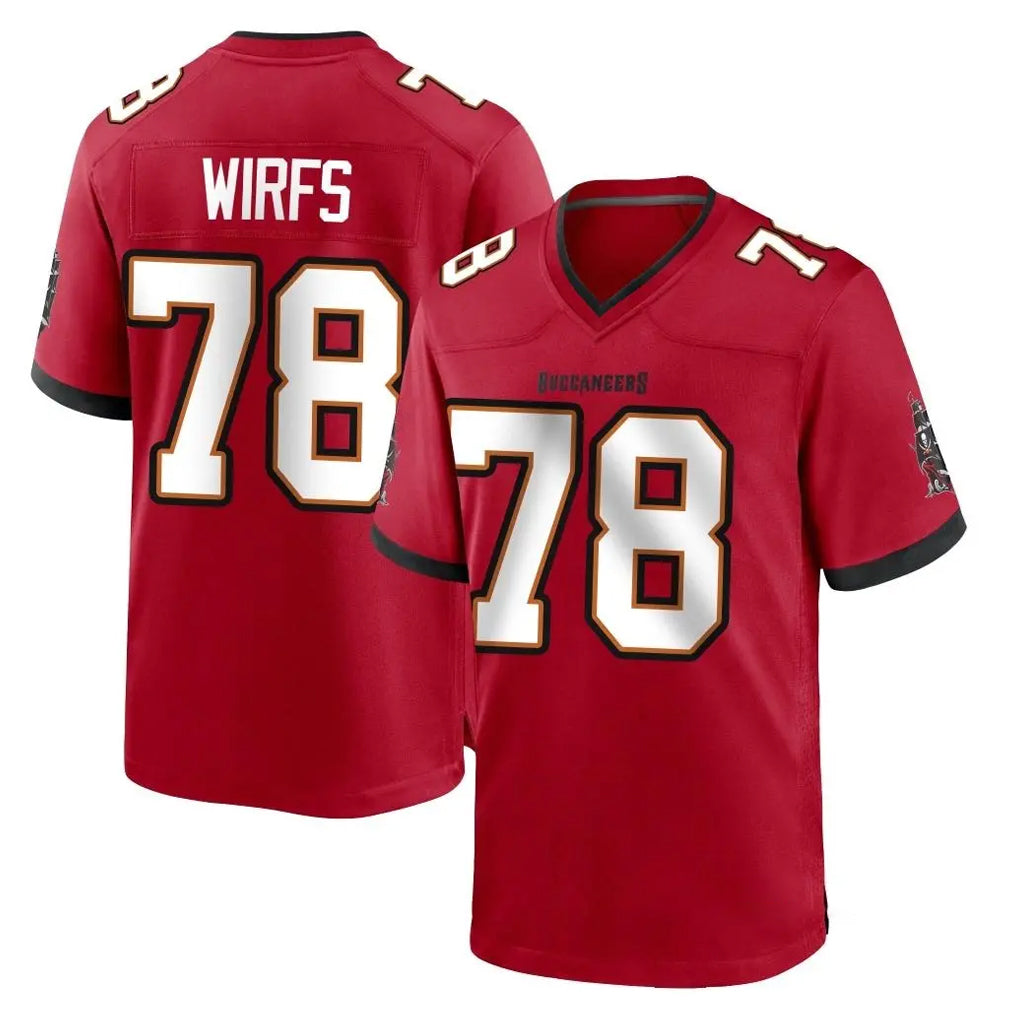 Cooneas TB.Buccaneers #78 Tristan Wirfs Player Red Home Game Stitched Jerseys