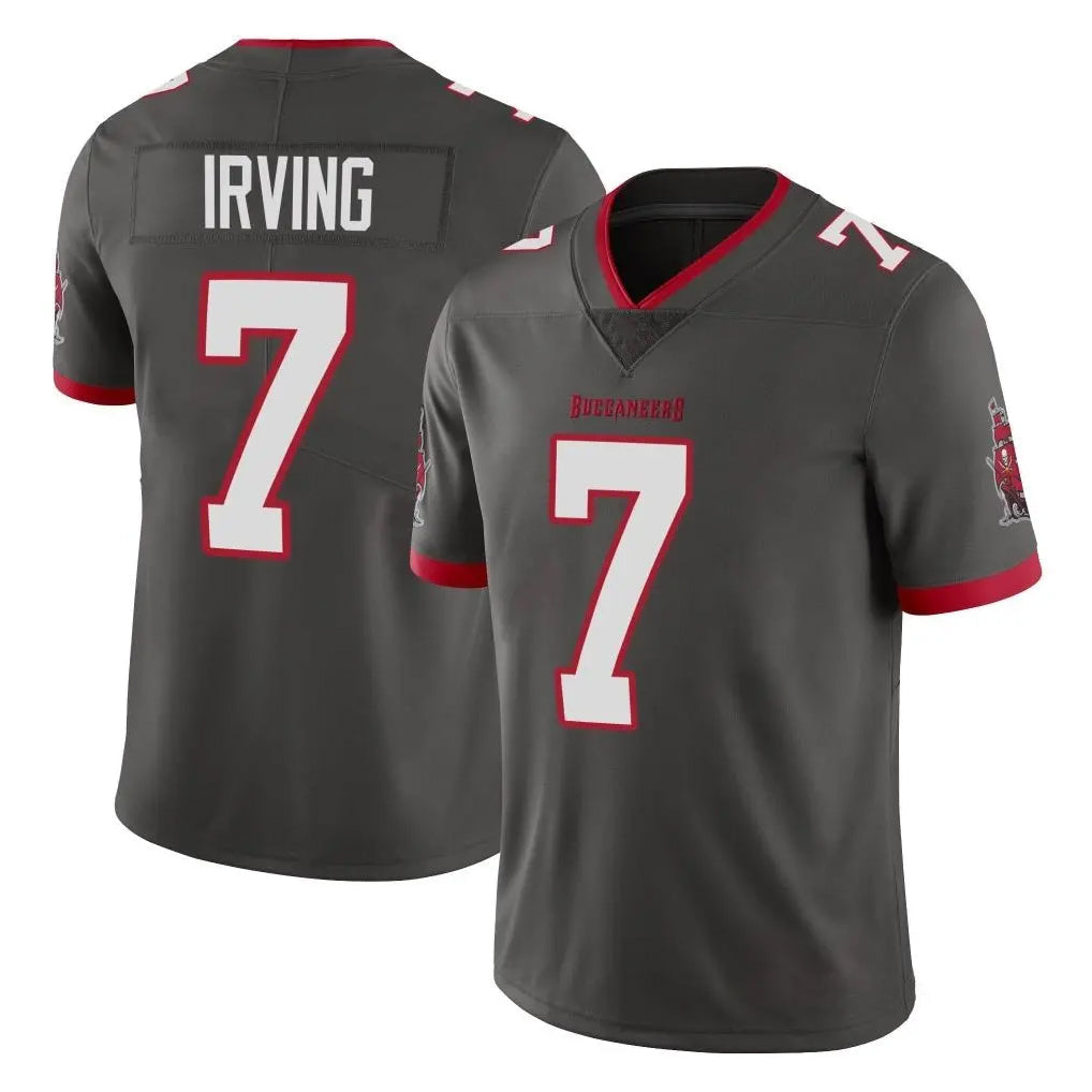 Cooneas TB.Buccaneers #7 Bucky Irving Player Pewter Limited Alternate Vapor Home Game Stitched Jerseys