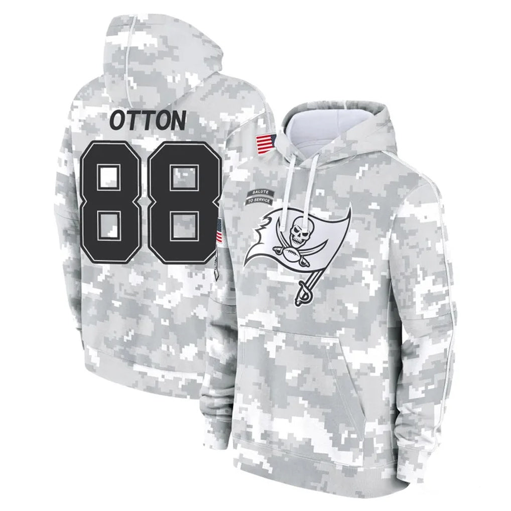 Cooneas TB.Buccaneers #88 Cade Otton Player Arctic Camo Limited Salute to Service Pullover Hoodies Game Stitched Jerseys