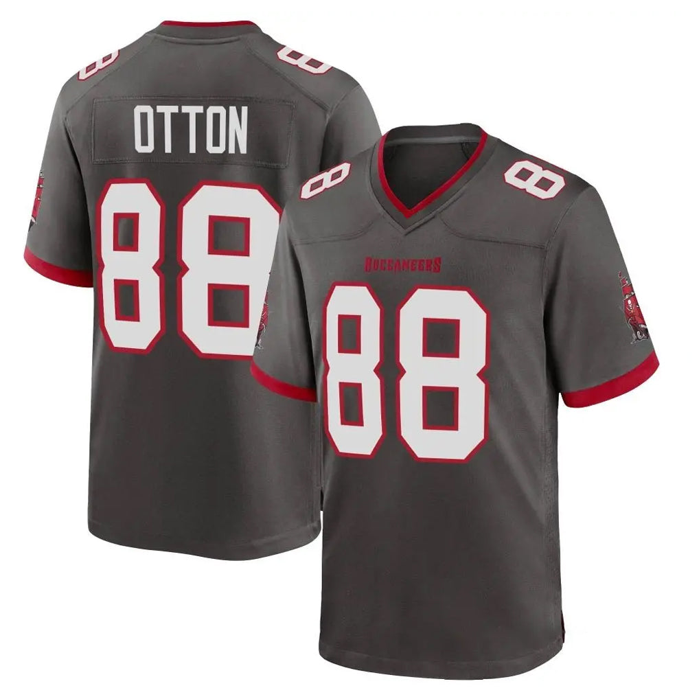 Cooneas TB.Buccaneers #88 Cade Otton Player Pewter Alternate Home Game Stitched Jerseys