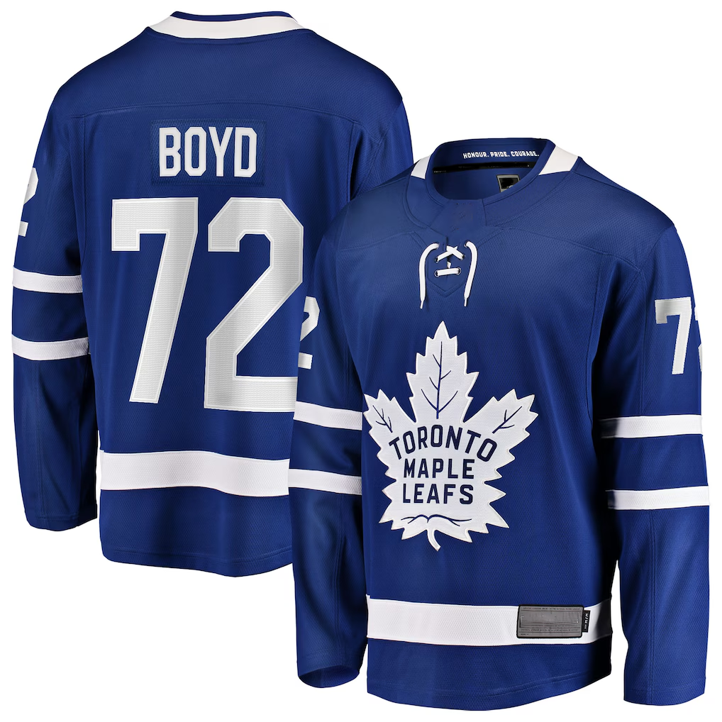 Cooneas T.Maple Leafs #72 Travis Boyd Blue Home Breakaway Jerseys