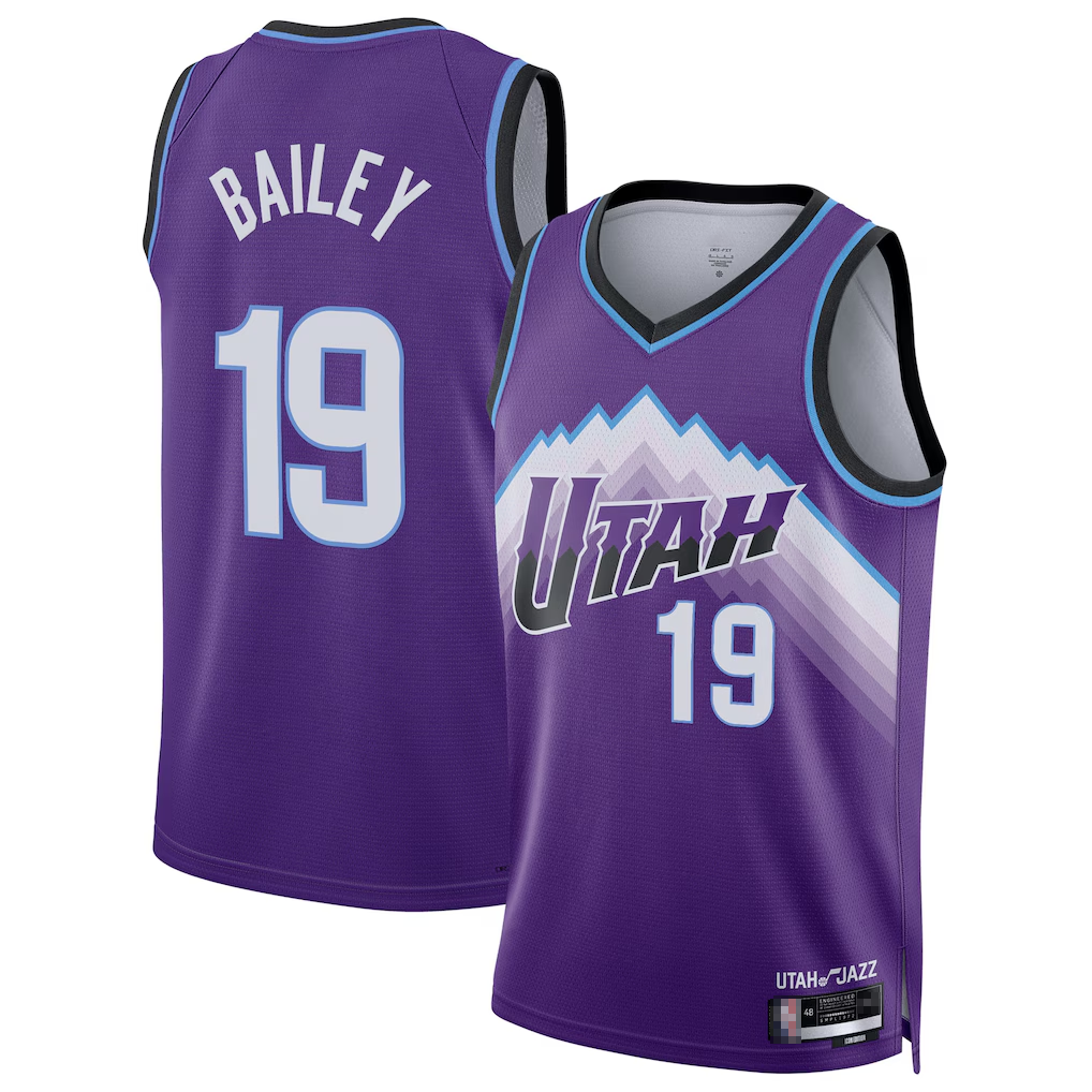 Cooneas U.Jazz #19 Ace Bailey Purple Swingman Jerseys - Icon Edition