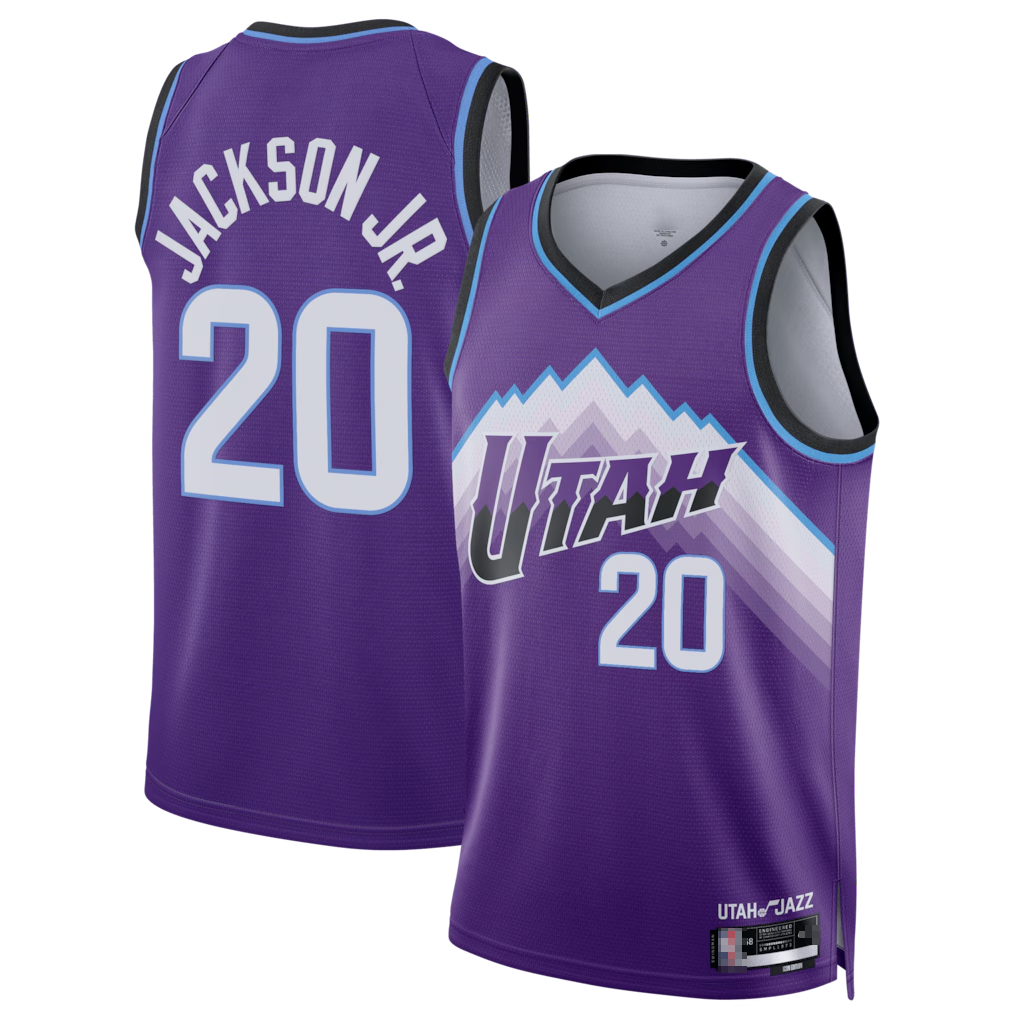 Cooneas U.Jazz #20 Jaren Jackson Jr. Purple Swingman Jerseys- Icon Edition