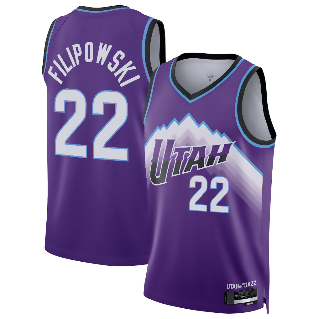 Cooneas U.Jazz # 22 Kyle Filipowski Purple Swingman Jerseys - Icon Edition