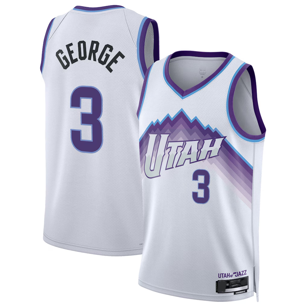 Cooneas U.Jazz #3 Keyonte George White Swingman Jerseys - Association Edition