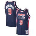 Cooneas USA Basketball #9 Michael Jordan Mitchell & Ness Navy Home 1992 Dream Team Authentic Jerseys