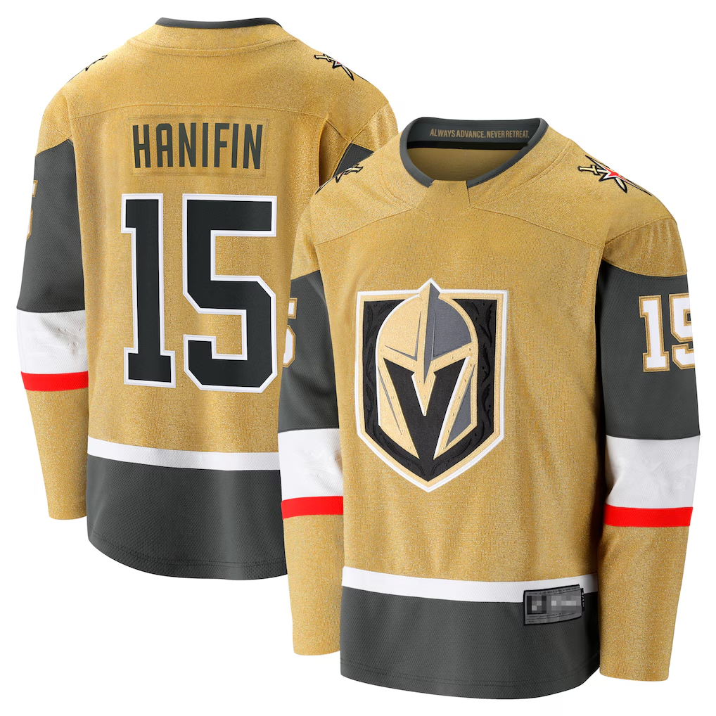 Cooneas V.Golden Knights #15 Noah Hanifin Gold Home Breakaway Jerseys