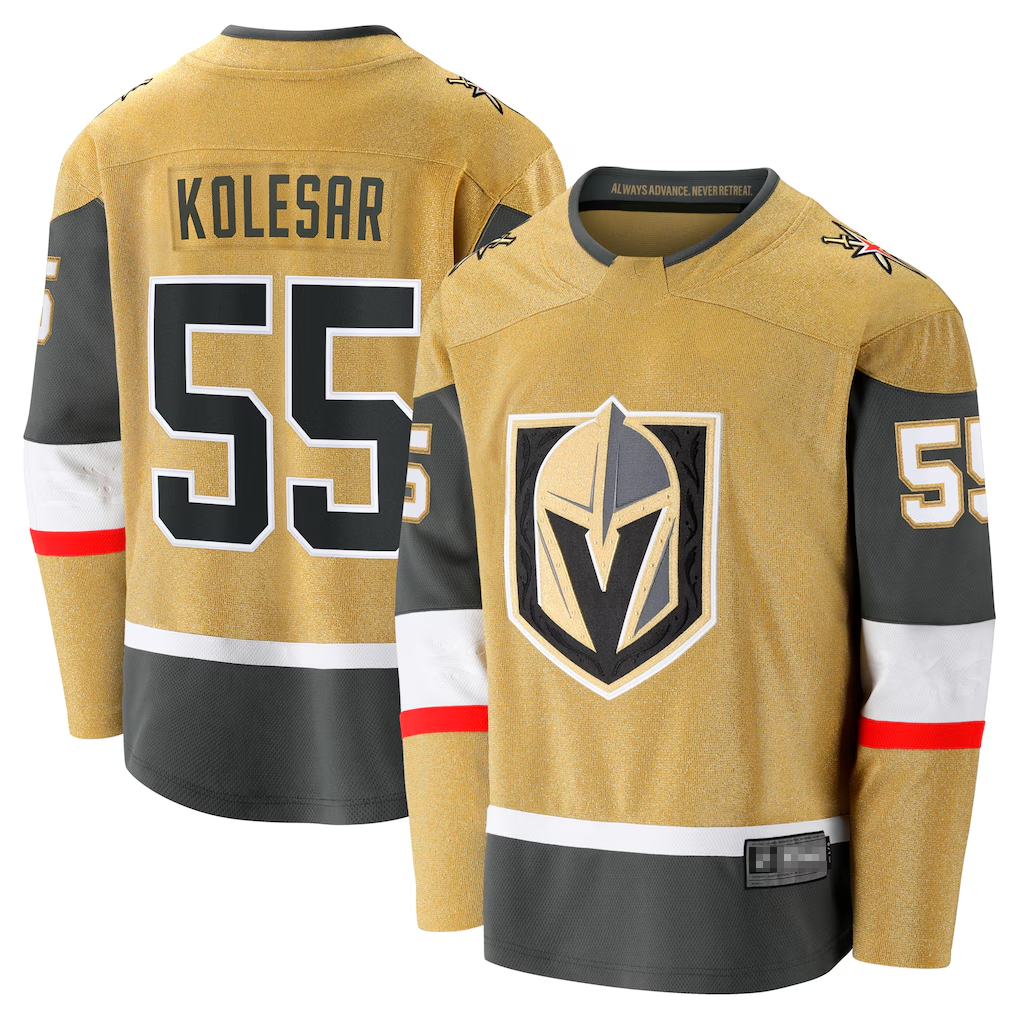 Cooneas V.Golden Knights #55 Keegan Kolesar Gold Home Breakaway Jerseys