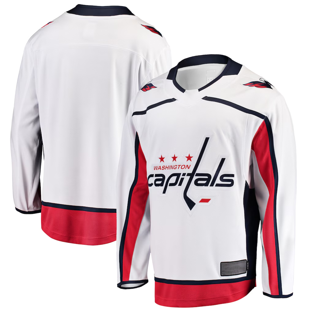 Cooneas W.Capitals White Breakaway Away Jerseys