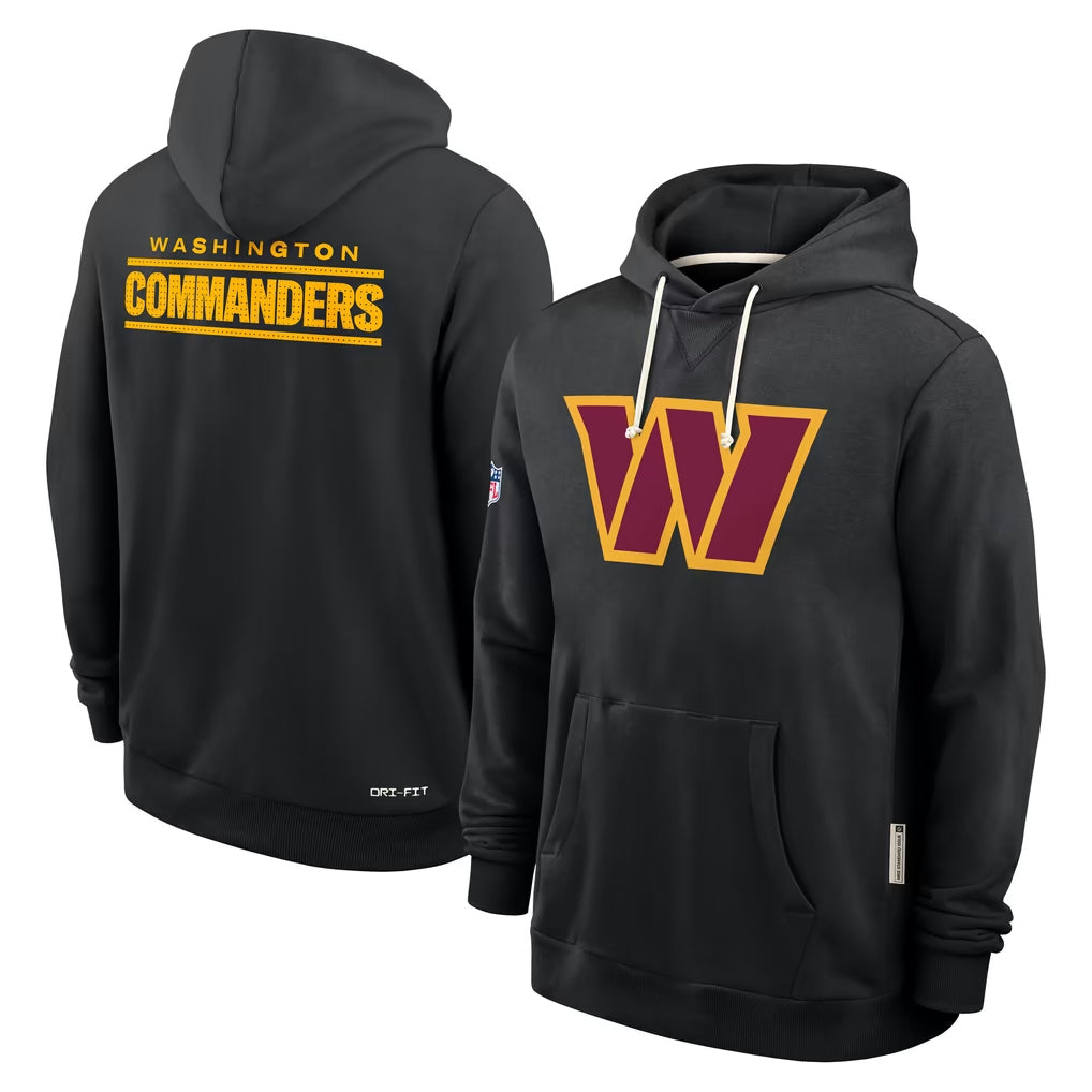 Cooneas W.Commanders Gray LOGO Performance Pullover Hoodies Game Blank Player Stitched Jerseys