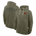 Cooneas W.Commanders Olive Salute to Service Pullover Hoodies Limited Home Blank Player Stitched Jerseys