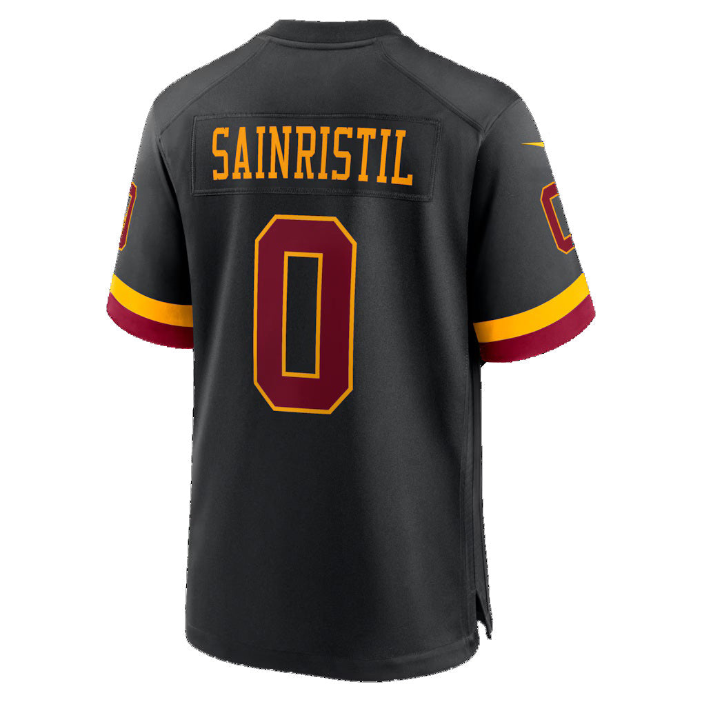 Cooneas W.Commanders #0 Mike Sainristil Black Hail Raiser Alternate Game Stitched Jerseys