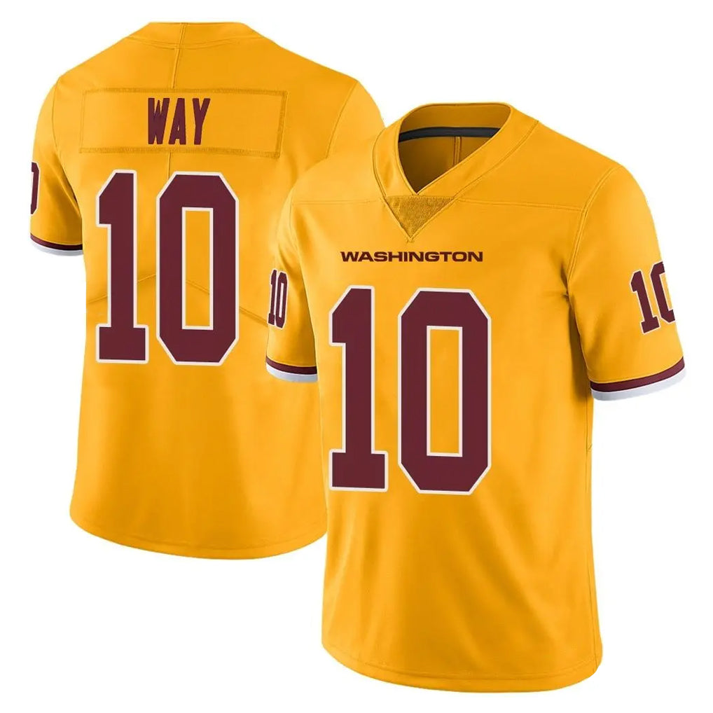 Cooneas W.Commanders #10 Tress Way Player Gold Limited Color Rush Home Game Stitched Jerseys
